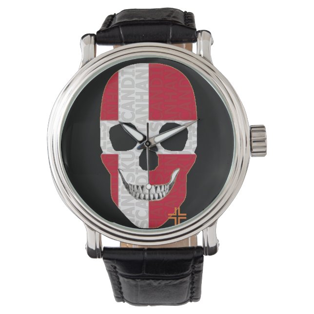 HANDSKULL Denemarken horloge mannen leer B2 (Voorkant)