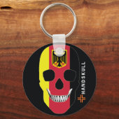 HANDSKULL Duitsland, Happy skull, Germany vlag Sleutelhanger (Voorkant)