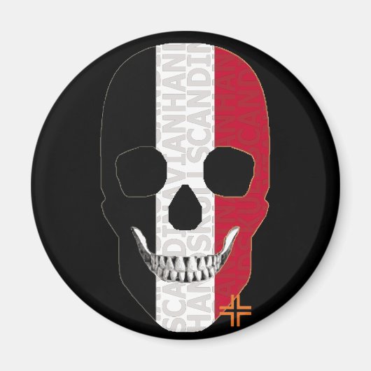 HANDSKULL Egypte ronde magneet B2 (Voorkant)