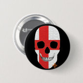 HANDSKULL Engeland Ronde Badge zwart B2 Button 5,7 Cm (Voorkant /achterkant)