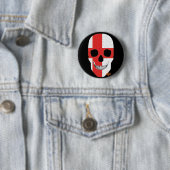 HANDSKULL Engeland Ronde Badge zwart B2 Button 5,7 Cm (In situ)
