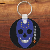 HANDSKULL Europe, Happy skull, Europe flag Sleutelhanger (Voorkant)