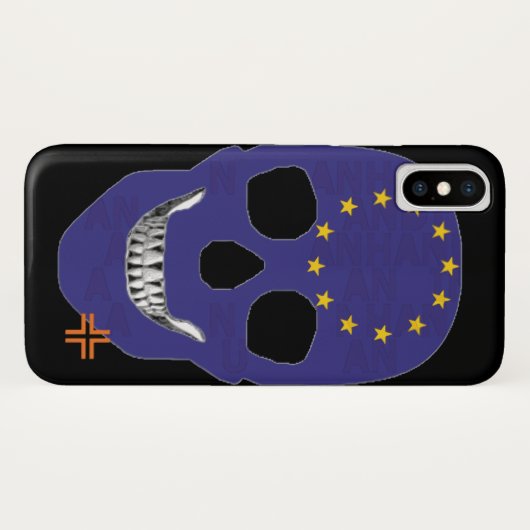 HANDSKULL Europe hoesje iPhone X B2 (Achterkant (horizontaal))