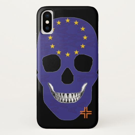 HANDSKULL Europe hoesje iPhone X B2 (Achterkant)