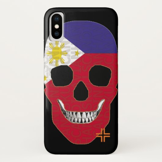 HANDSKULL Filippijnen hoesje iPhone X B2 (Achterkant)