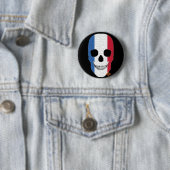 HANDSKULL Frankrijk Ronde Badge zwart B2 Button 5,7 Cm (In situ)