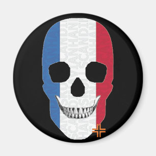 HANDSKULL Frankrijk ronde magneet B2