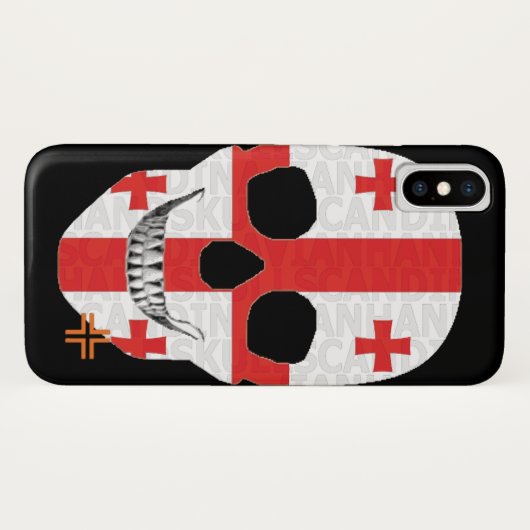 HANDSKULL Georgia hoesje iPhone X B2 (Achterkant (horizontaal))