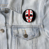 HANDSKULL Georgia Ronde Badge zwart B2 Button 5,7 Cm (In situ)