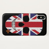 HANDSKULL Groot-Brittannië hoesje iPhone X B2 (Achterkant (horizontaal))