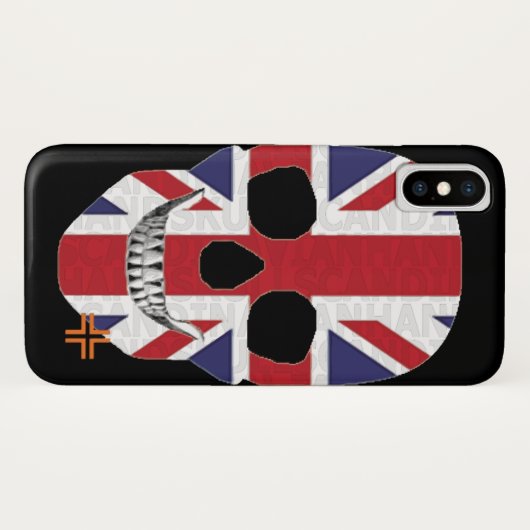 HANDSKULL Groot-Brittannië hoesje iPhone X B2 (Achterkant (horizontaal))