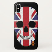 HANDSKULL Groot-Brittannië hoesje iPhone X B2 (Achterkant)