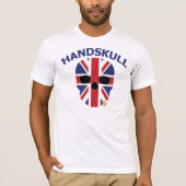 HANDSKULL Groot-Brittannië - Witte basishoes T-shirt (Voorkant)