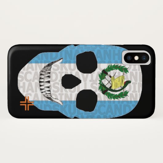HANDSKULL Guatemala hoesje iPhone X B2 (Achterkant (horizontaal))