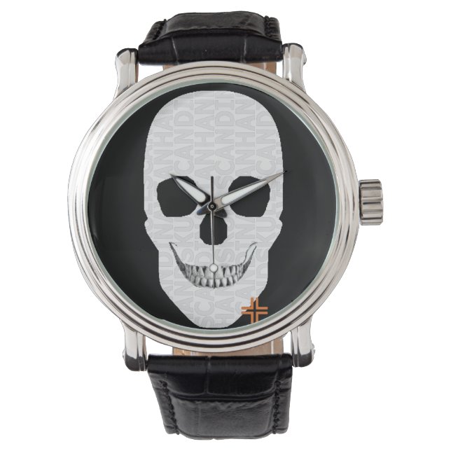 HANDSKULL Handskull horloge mannen leer B2 (Voorkant)