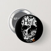 HANDSKULL Hej Ronde Badge zwart B2 Button 5,7 Cm (Voorkant /achterkant)