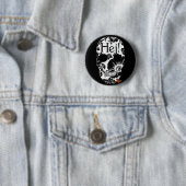 HANDSKULL Hej Ronde Badge zwart B2 Button 5,7 Cm (In situ)