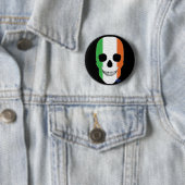 HANDSKULL Ierland Ronde Badge zwart B2 Button 5,7 Cm (In situ)