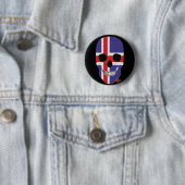 HANDSKULL IJsland Ronde Badge zwart B2 Button 5,7 Cm (In situ)