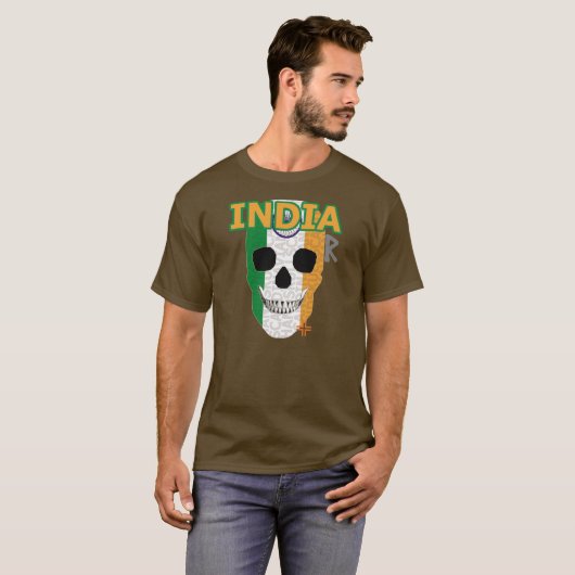 HANDSKULL India t-shirt Basic B2 (Voorkant volledig)