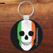 HANDSKULL Ireland, Happy skull, Ireland flag Sleutelhanger (Voorkant)