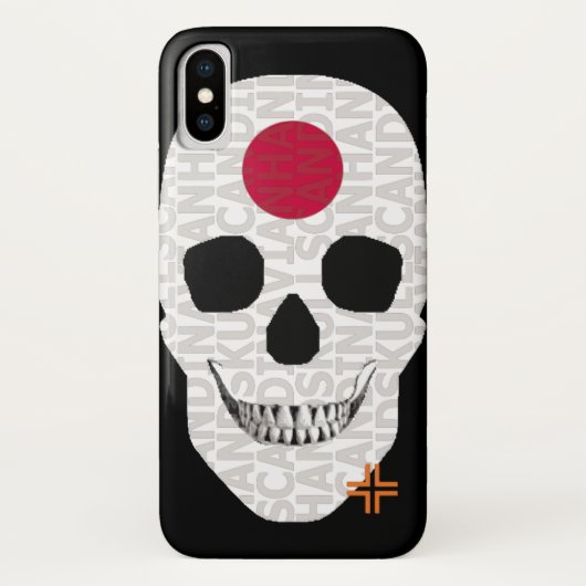 HANDSKULL Japan hoesje iPhone X B2 (Achterkant)
