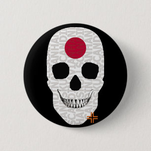 HANDSKULL Japan Ronde Badge zwart B2 Button 5,7 Cm