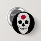 HANDSKULL Japan Ronde Badge zwart B2 Button 5,7 Cm (Voorkant /achterkant)