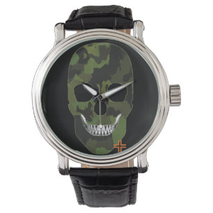 HANDSKULL Legerhorloge mannen leer B2 Horloge