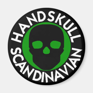 HANDSKULL LIV Bos Groene ronde magneet P3