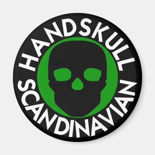 HANDSKULL LIV Bos Groene ronde magneet P3 (Voorkant)