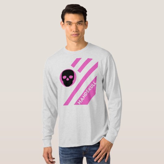 HANDSKULL LIV Bubble Gum Bars T-shirt met lange mo (Voorkant volledig)