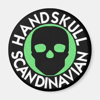 HANDSKULL LIV Harlekijn ronde magneet P3