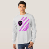 HANDSKULL LIV Hot Pink Bars T-shirt met lange mouw (Voorkant volledig)