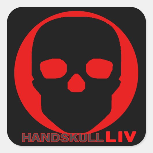 HANDSKULL Liv - pegatina Vierkante Sticker (Voorkant)