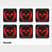 HANDSKULL Liv - pegatina Vierkante Sticker (Vel)