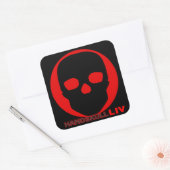 HANDSKULL Liv - pegatina Vierkante Sticker (Envelop)