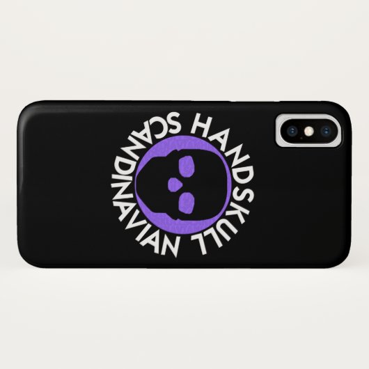 HANDSKULL LIV Violet hoesje iPhone X P3 (Achterkant (horizontaal))