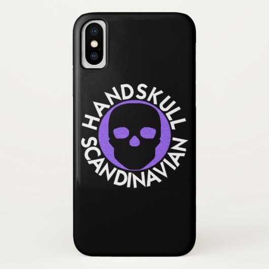 HANDSKULL LIV Violet hoesje iPhone X P3 (Achterkant)