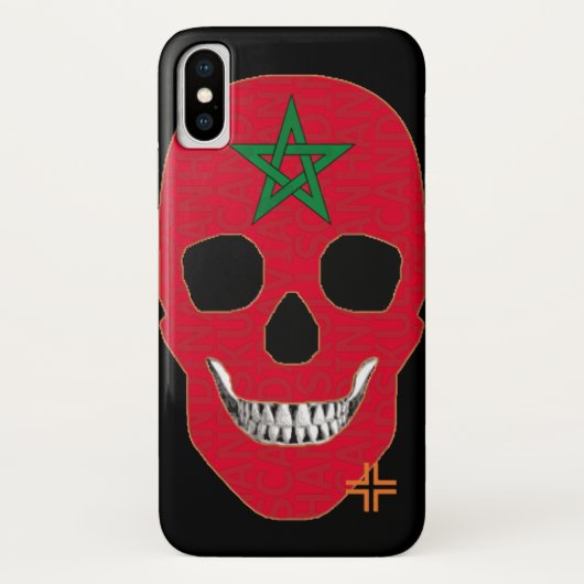 HANDSKULL Marokko hoesje iPhone X B2 (Achterkant)