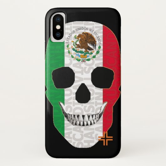 HANDSKULL Mexico hoesje iPhone X B2 (Achterkant)
