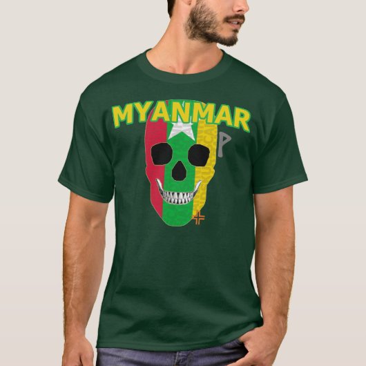 HANDSKULL Myanmar T-shirt Basic B2 (Voorkant)