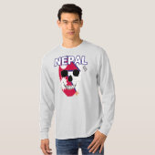 HANDSKULL Nepal met lange hoes T-Shirt B2 (Voorkant volledig)