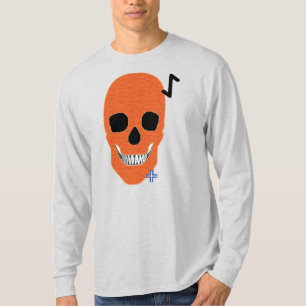 HANDSKULL Oranje lange hoes T-Shirt B2