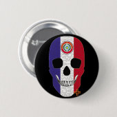 HANDSKULL Paraguay Ronde Badge zwart B2 Button 5,7 Cm (Voorkant /achterkant)