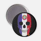 HANDSKULL Paraguay round    magnetB2 Magneet (Voorkant / Achterkant)
