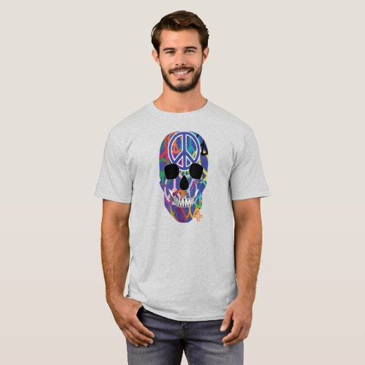 HANDSKULL Peace t-shirt Basic B2 (Voorkant volledig)