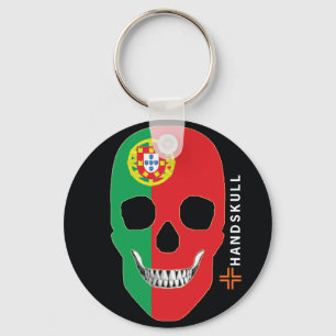 HANDSKULL Portugal, Happy skull, Portugal vlag Sleutelhanger