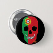HANDSKULL Portugal Ronde Badge zwart B2 Button 5,7 Cm (Voorkant /achterkant)
