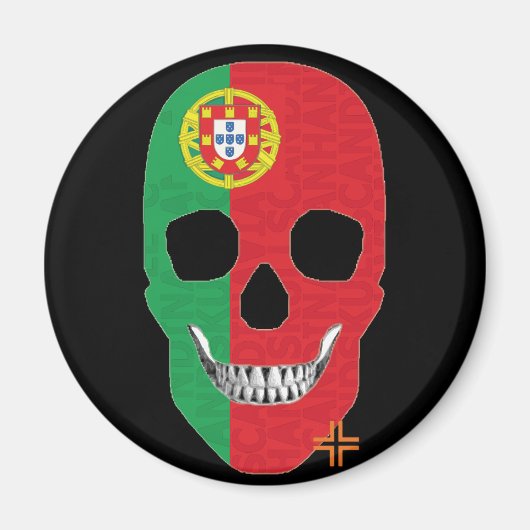 HANDSKULL Portugal ronde magneet B2 (Voorkant)